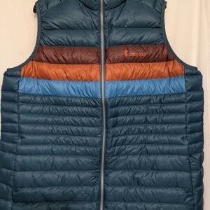 Cotopaxi Men's Teal and Rust Puffer Vest